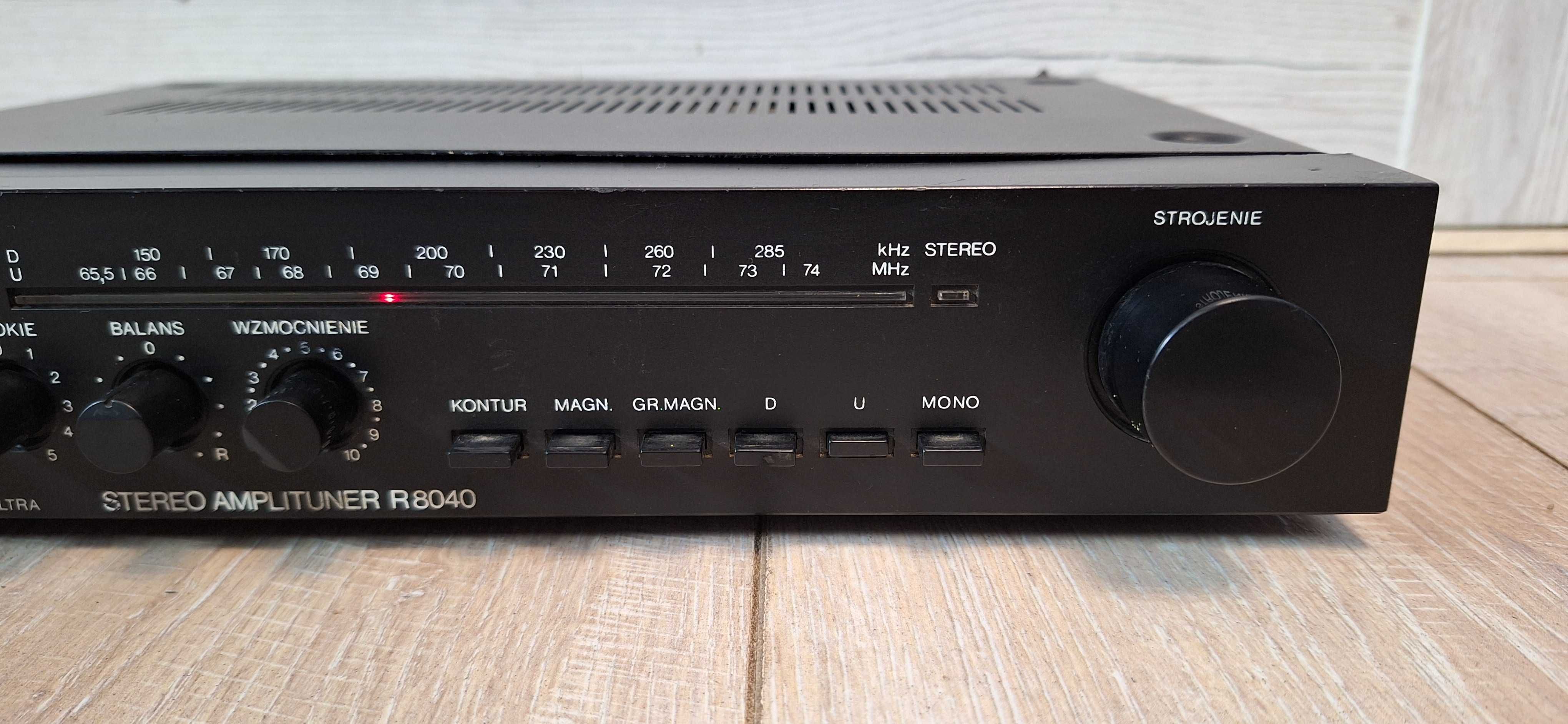 Amplituner Unitra R 8040 Czarny ! BDB STAN 100 % SPRAWNY! PRZESTROJONY