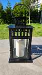 Czarny lampion metalowy
