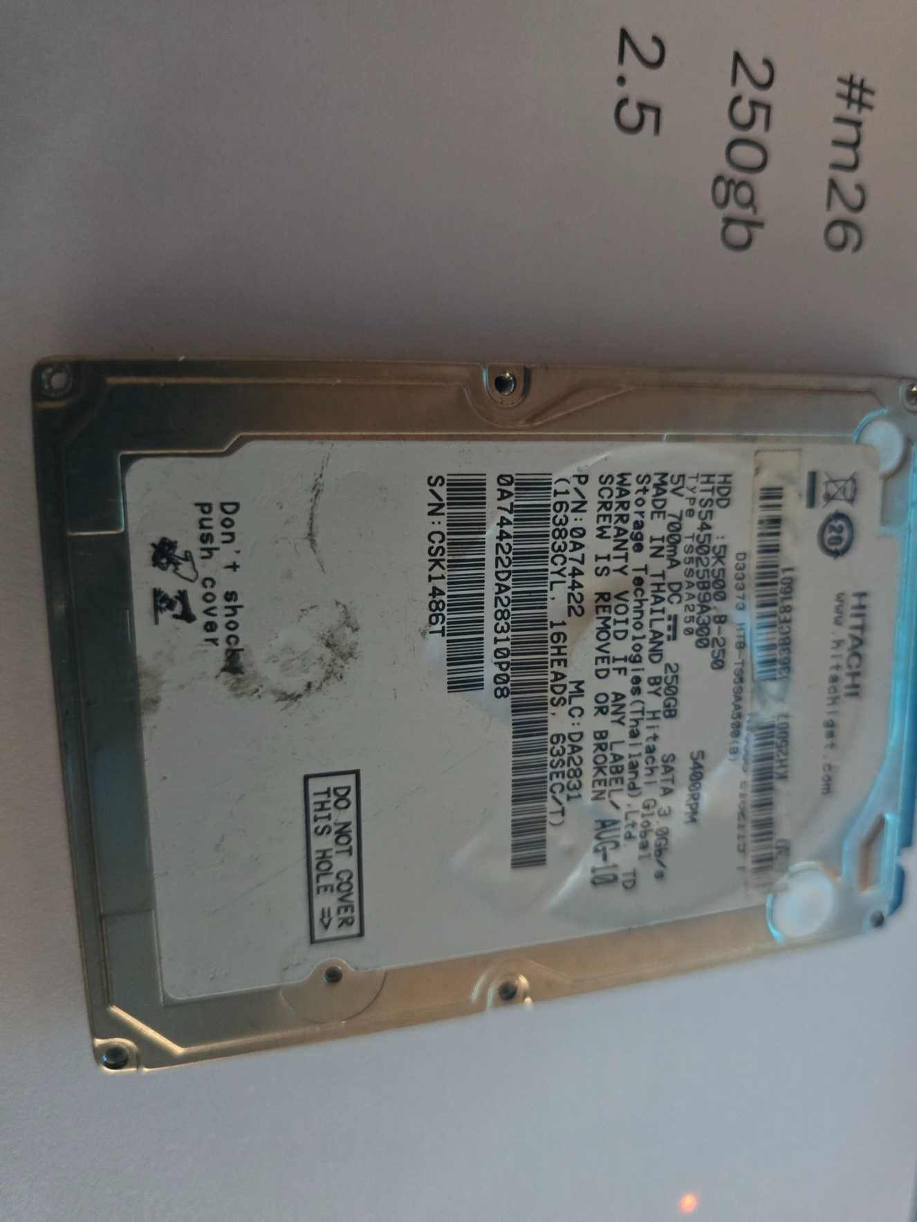 dysk twardy 250gb 2,5 sprawny #m26