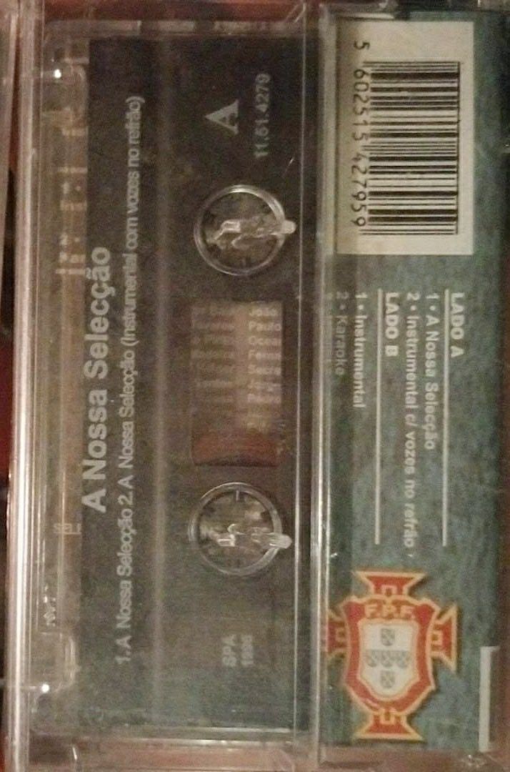 Cassete K7 da seleção portuguesa 96 selada