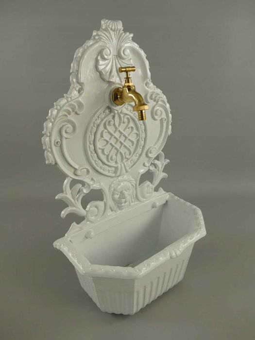 Wylewka Aluminium - Kran Odpływ - Biała 58 cm Ogród