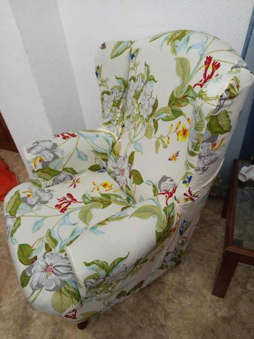 Pokrowiec na fotel elastyczny WZORY 2-częściowy