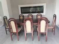 drewniany stół +8 krzeseł