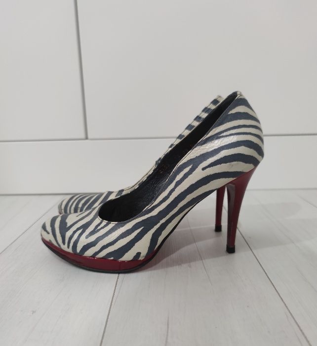 Buty włoskie Massimo Poli MILANO rozm. 39 zebra szpilki