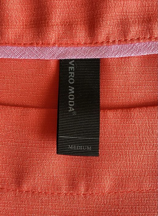 Pomarańczowa letnia sukienka mini, styl retro, Vero Moda M/38