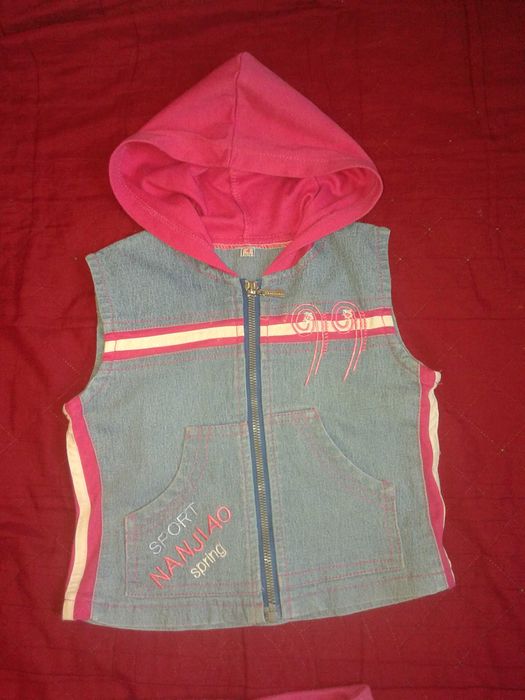 Kamizelka i spodnie jeans 80/86 komplecik