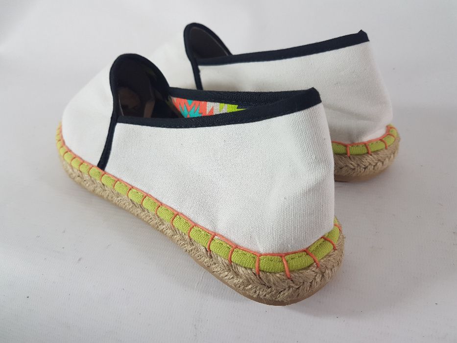 EVEN& ODD MOKASYNY ESPADRYLE damskie białe R 40 nowe