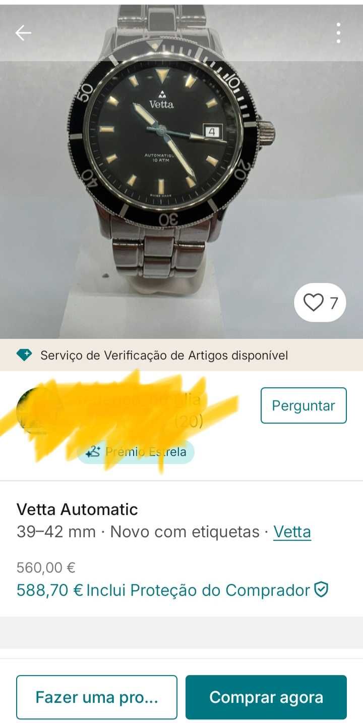 Relógio automático suisso