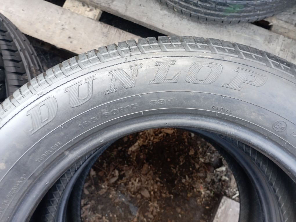 Dunlop 195 60 r15 пара 2шт шини літні
