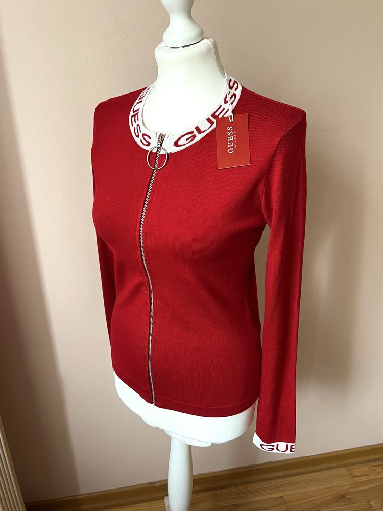Sweter sweterek na suwak obcisly dopasowany na jesień zimę vintage