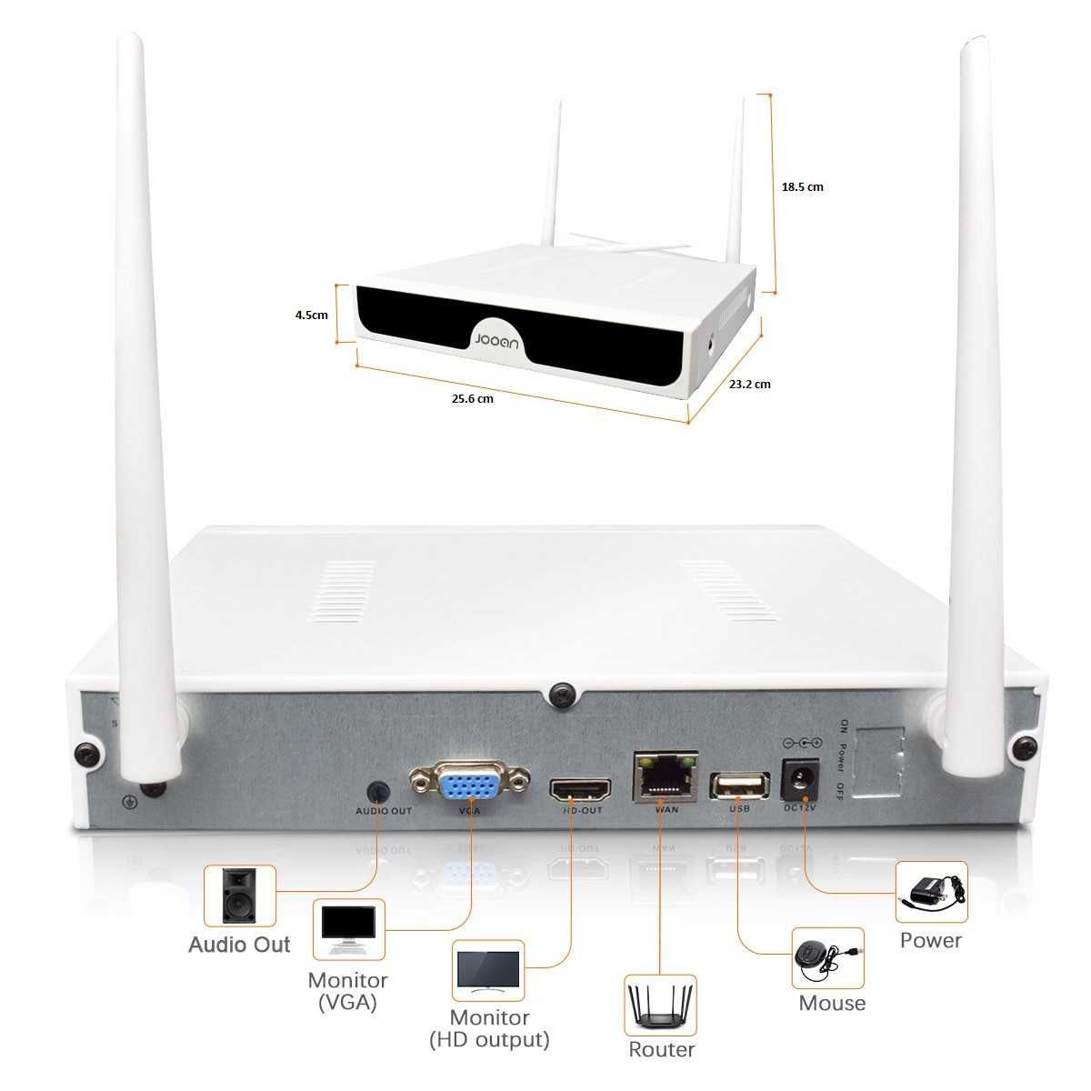 Sistema Vigilância WIFI * 8 Câmaras 2160P Exterior * KIT NOVO * 3MP