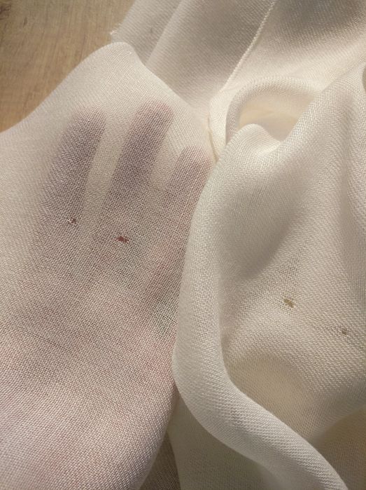 Вовняна біла накидка Maje пончо палантин вовна