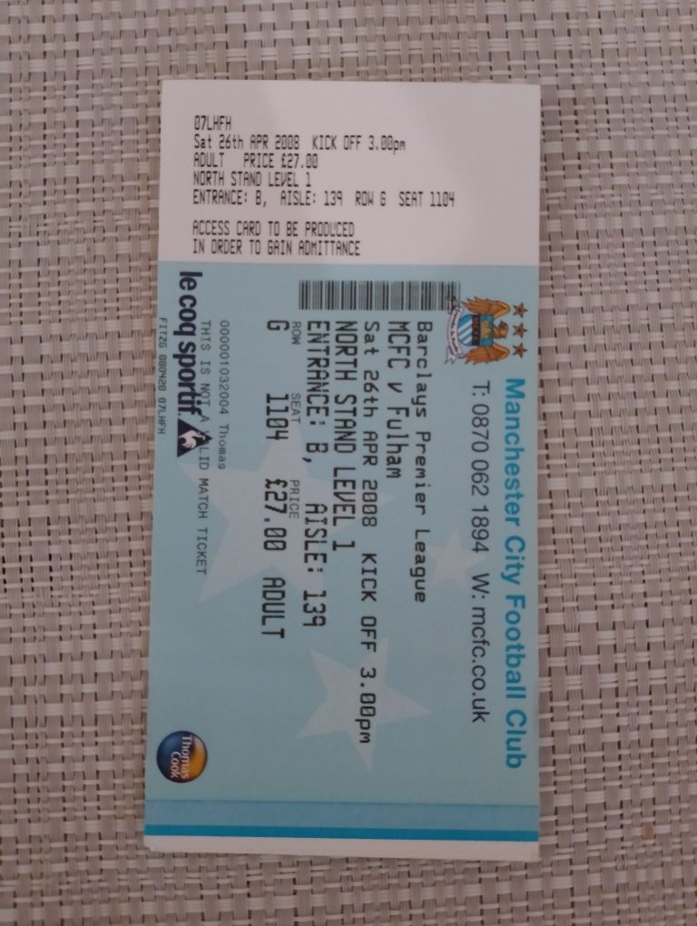 Bilety MCFC-Fulham