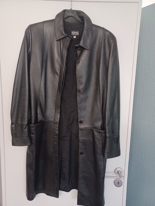 Casaco de cabedal da marca Versace (couro verdadeiro)