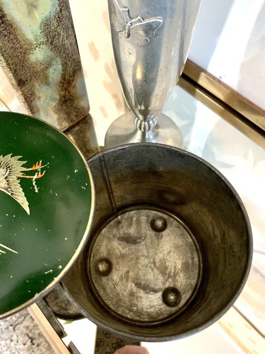 Metalowa Puszka Unikat pudełko Ptaki Bociany pojemnik