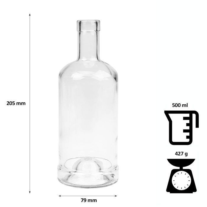 50x butelka TADEK 500 ml na nalewki wino likier wódkę z korkiem
