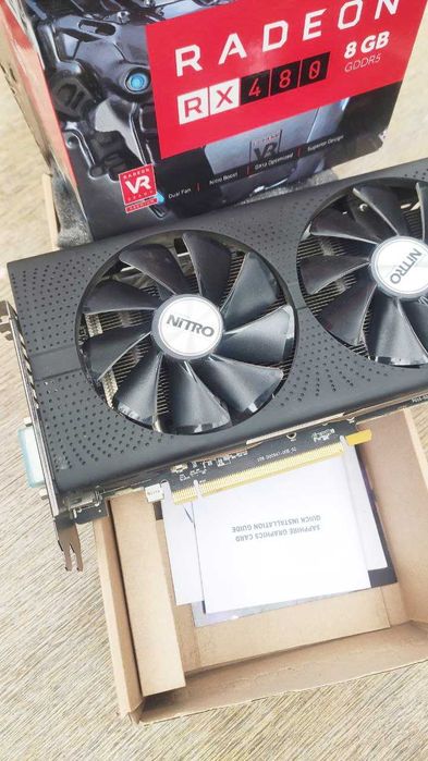 Игровая видеокарта RX 480 Nitro+ 8GB, RGB, OC
