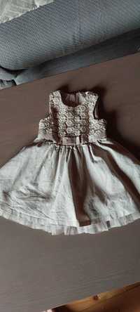 Sukienka Lindex 86 Len bawełna sukieneczka