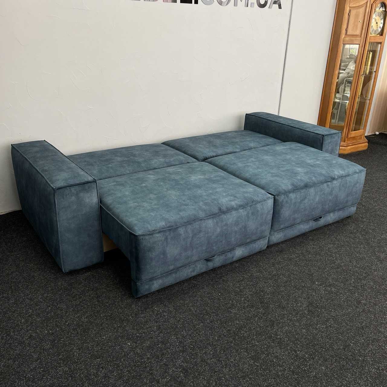 Новий прямий розкладний диван велюр