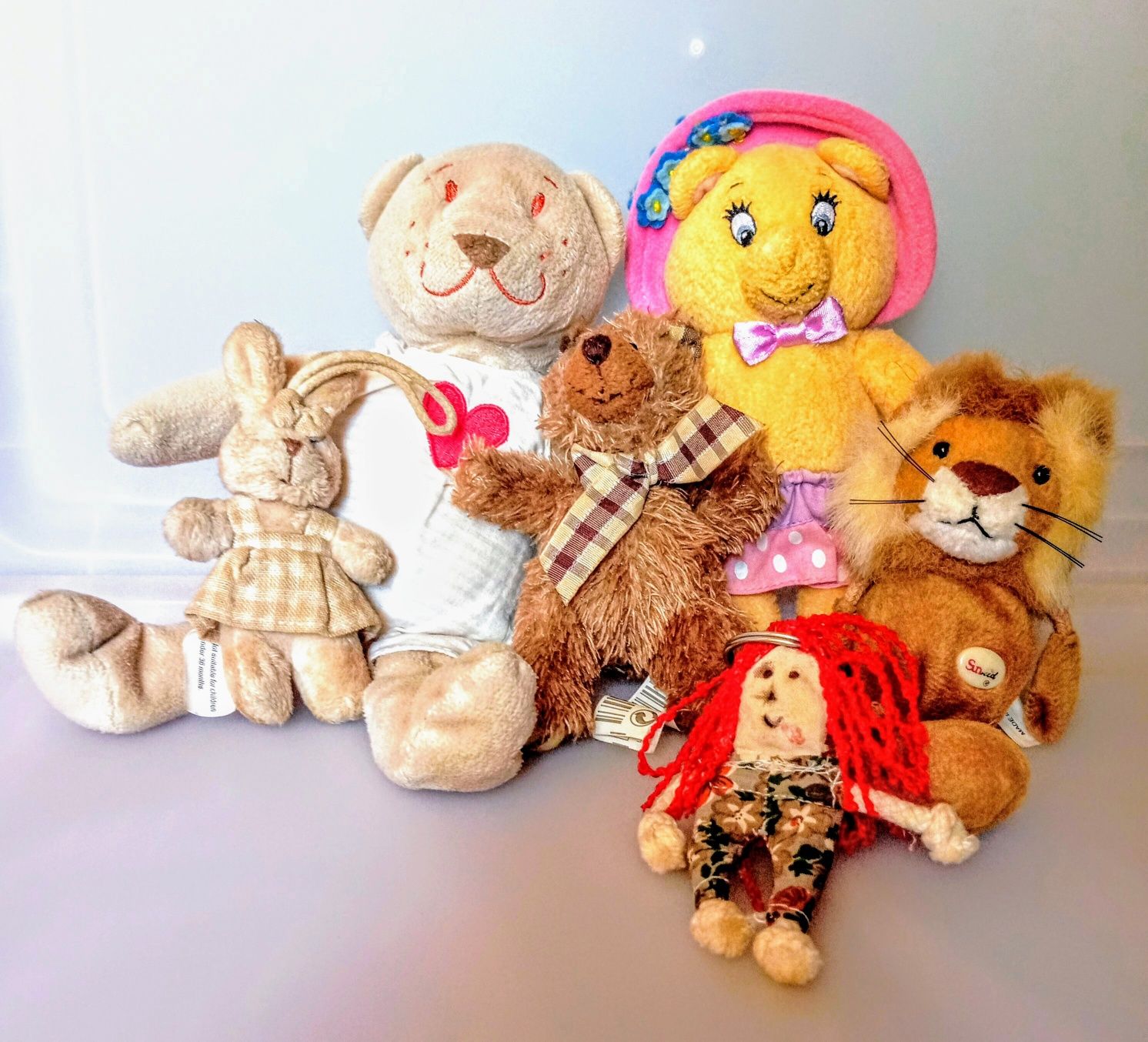 Conjunto de 9 peluches.Todos 5€.