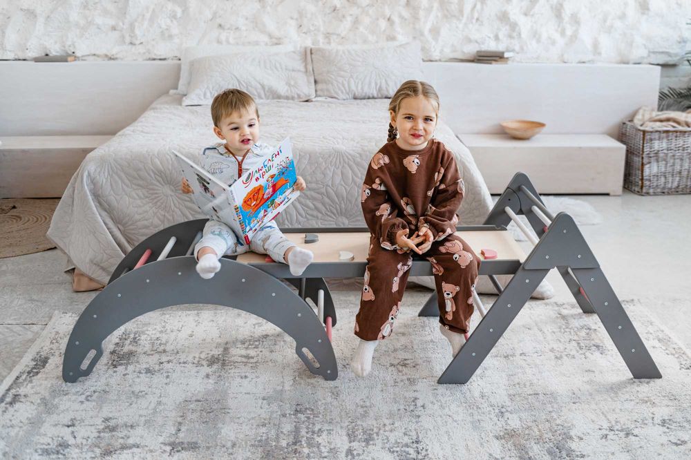 Розвиваючий комплекс Монтессори | Трикутник Піклер + Арка colourful 2