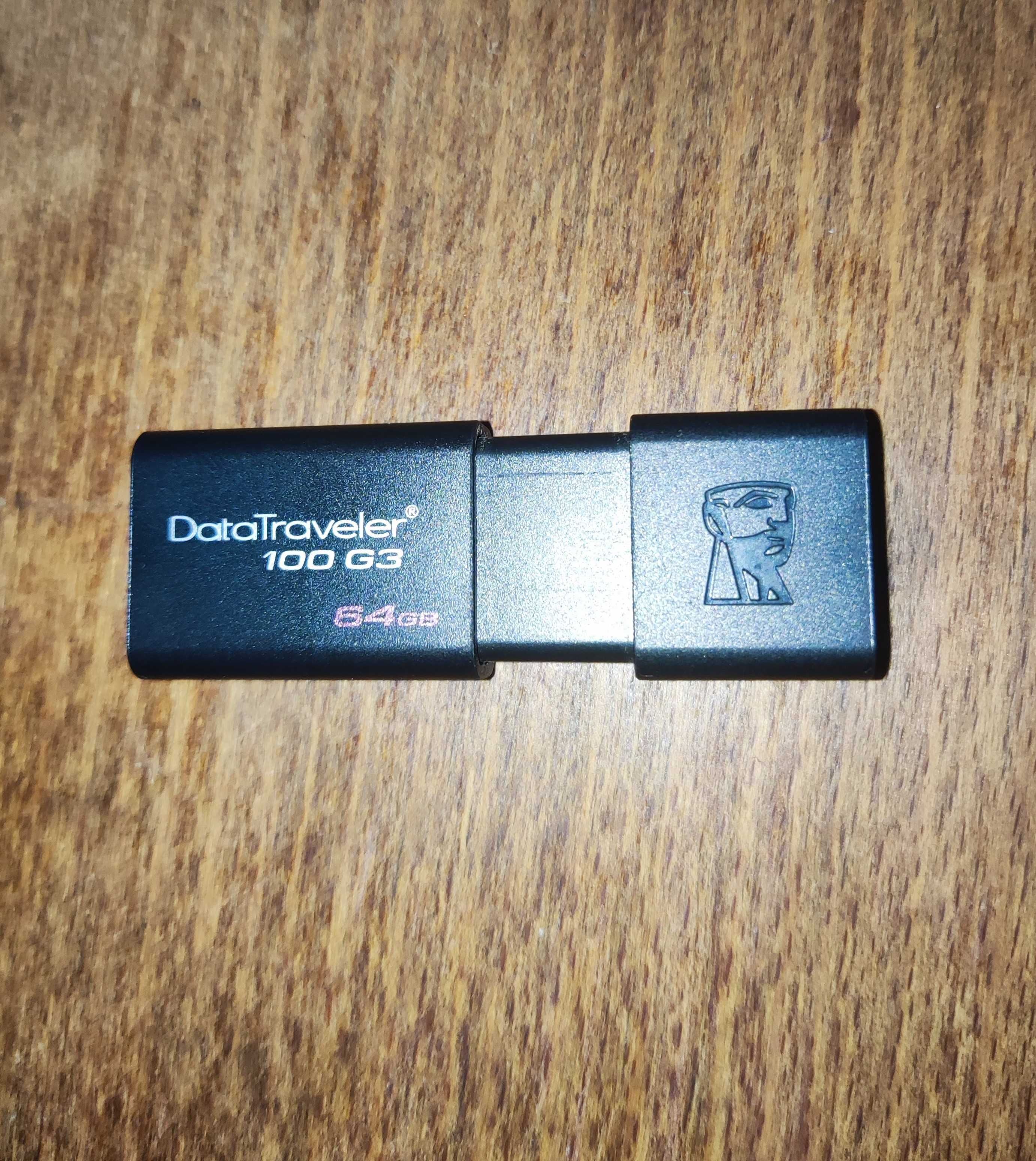 Флеш пам'ять USB Kingston DataTraveler 100 G3 64GB USB 3.1 (DT100G3)