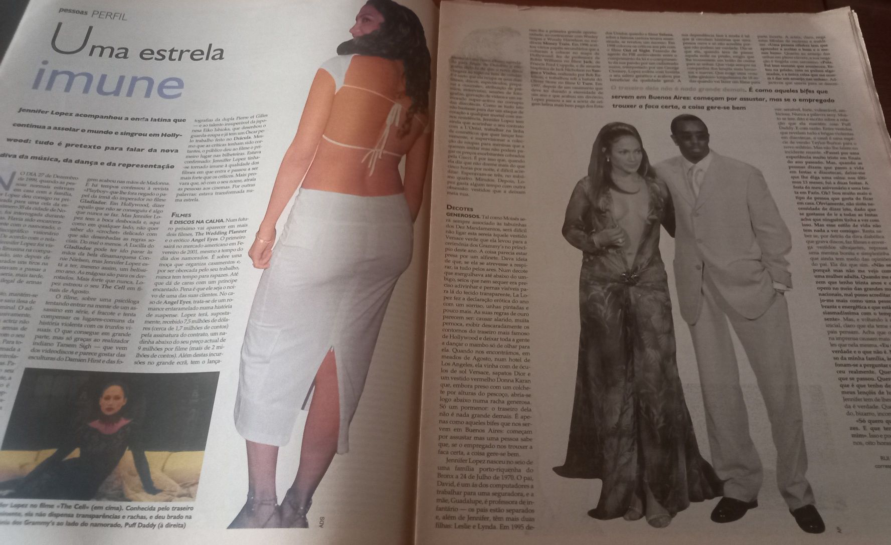 Jennifer Lopez "bomba" em revista de 2000