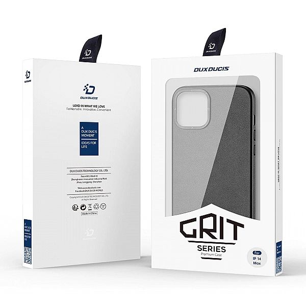 Dux Ducis Grit skórzane etui do iPhone 14 Plus elegancki pokrowiec ze