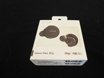 Nowe słuchawki bezprzewodowe Denon Perl Pro fabryczny zestaw