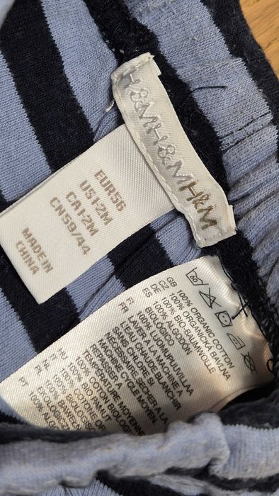 062 U spodnie nr 12 dresowe komplet 5 sztuk h&m 56-62
