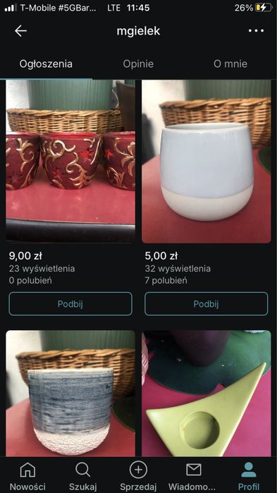 Zestaw ceramicznych osłenek i świecznik na podgrzewacze