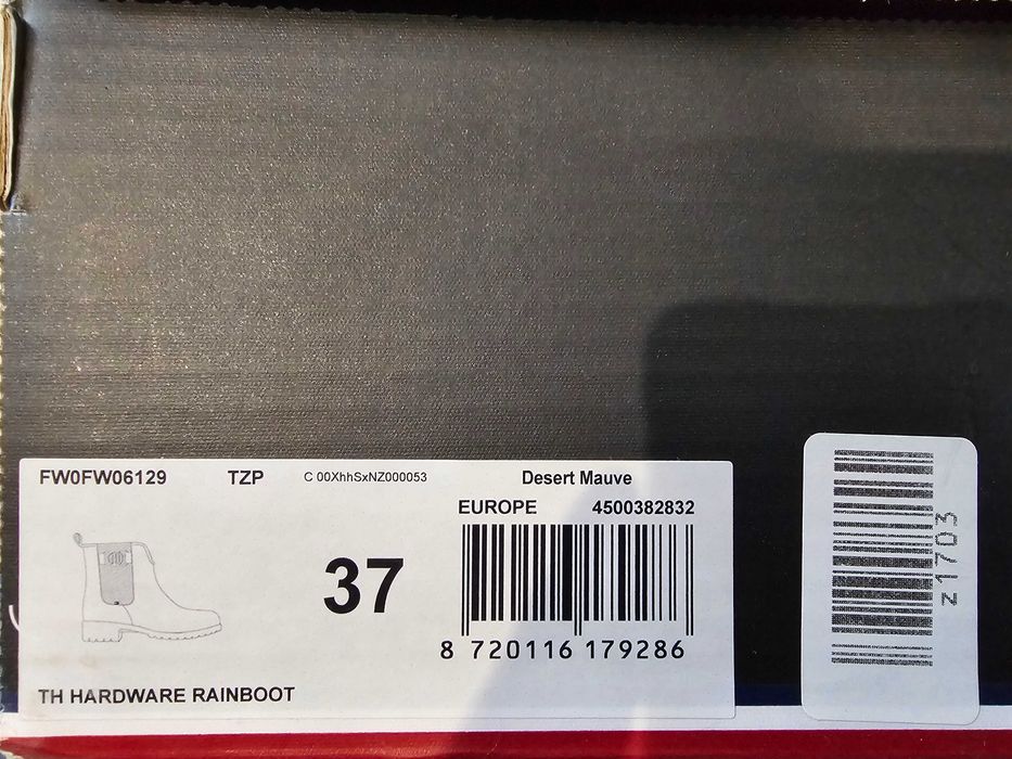 Różowe damskie kalosze Tommy Hilfiger