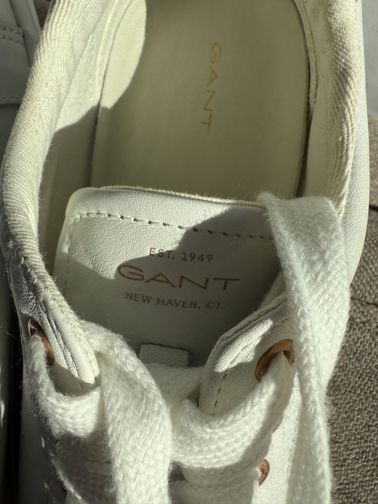 Trampki sneakersy gant biale proste skora buty