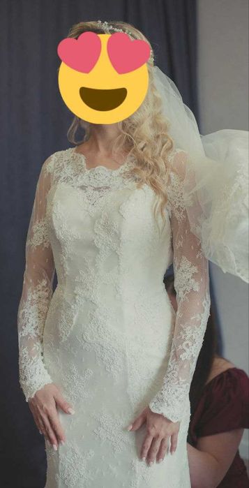 Свадебное платье/Фасон рыбка/Со шлейфом