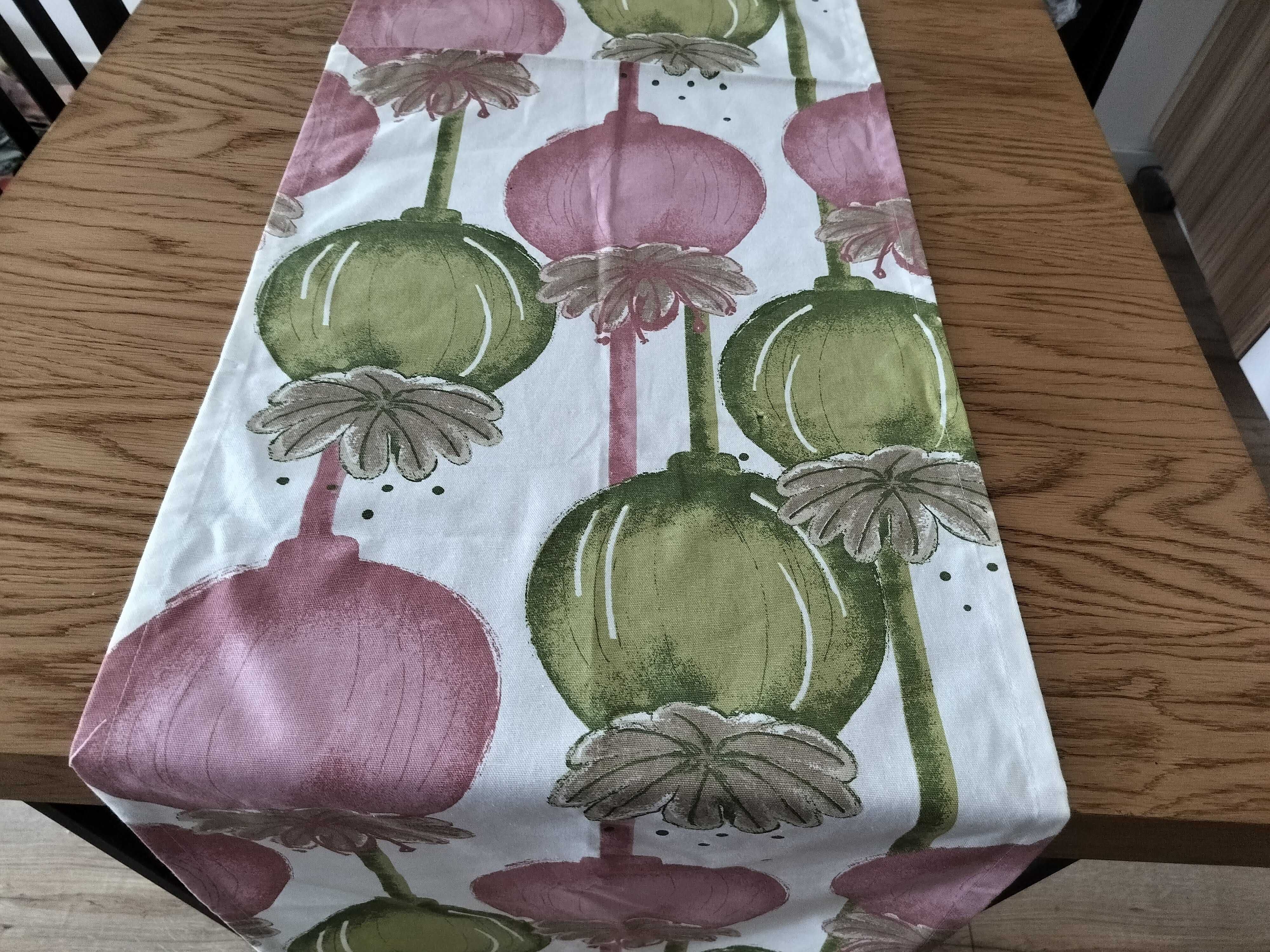 Długi bieżnik obrus skandynawski tkany super serweta 45x220 pastele