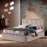 Cama de Casal Estofada c/Cristais Malibu + Estrado + Colchão (190x140)