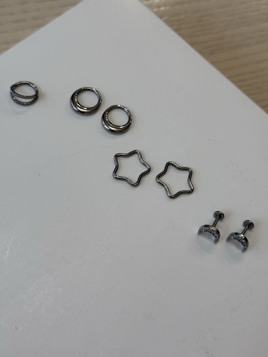 Сережки для пирсинга, сталь, лабрет хеликс