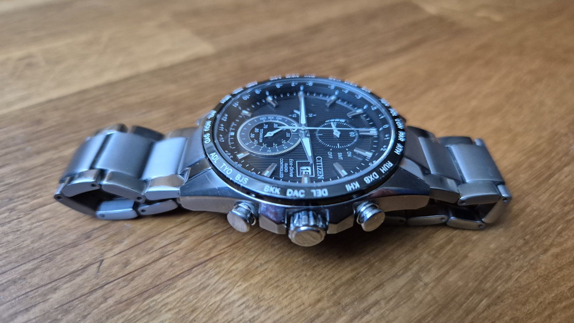 Zegarek Citizen EcoDrive AT8154-82E solarny tytan