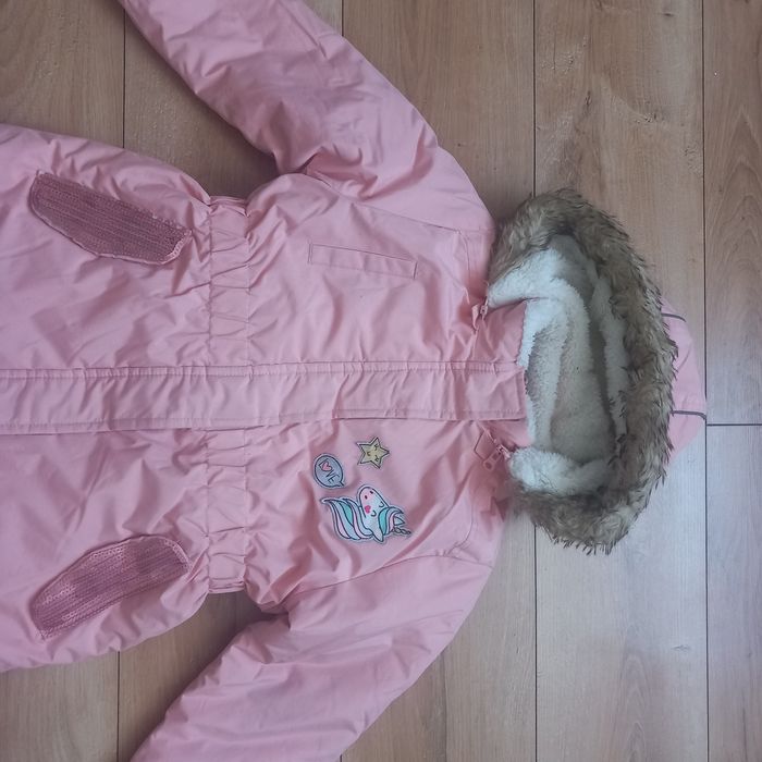 Kurtka kurteczka parka zimowa na zimę różowa dla dziewczynki 122