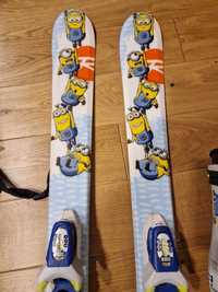 Narty Rossignol Minionki 128 cm, buty Salomon komplet