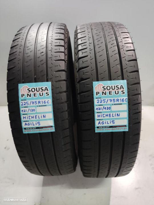 2 pneus semi novos 225-75r16c michelin - oferta dos portes