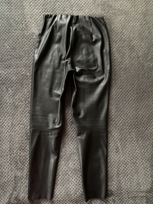 Легінси H&M,легінси шкіряні h&m,чорні шкіряні легінси