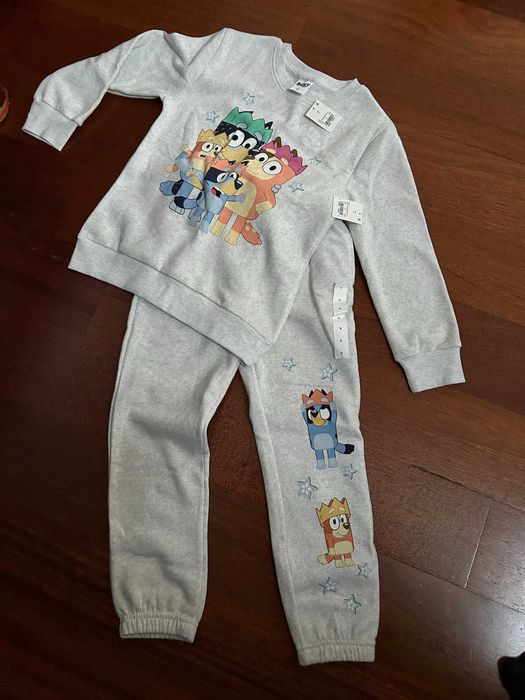 Bluey zestaw spodnie i bluza dresowa nowe z metkami 6-8 lat WYSYŁKA