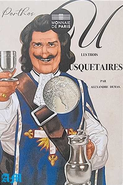 FRANÇA - 10€ moedas Três Mosqueteiros Prata