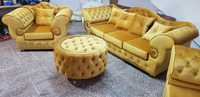 Sofa pikowana Chesterfield Glamour