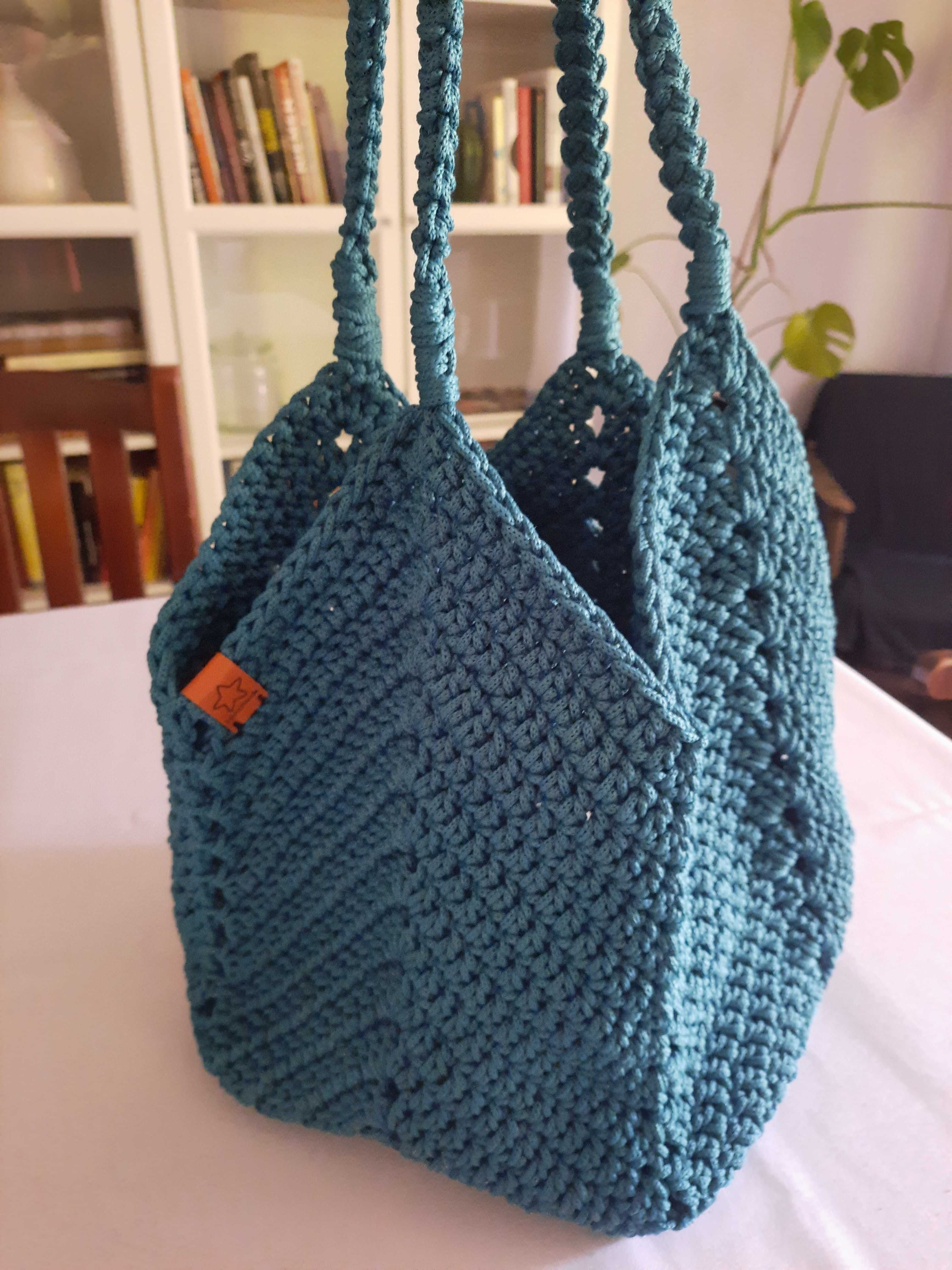 Torba duża na ramię koszyk na plażę handmade szopperka nowa