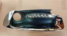 RENAULT SCENIC III LIFT 2013+  ramka halogenu chrom + led  LEWA PRAWA