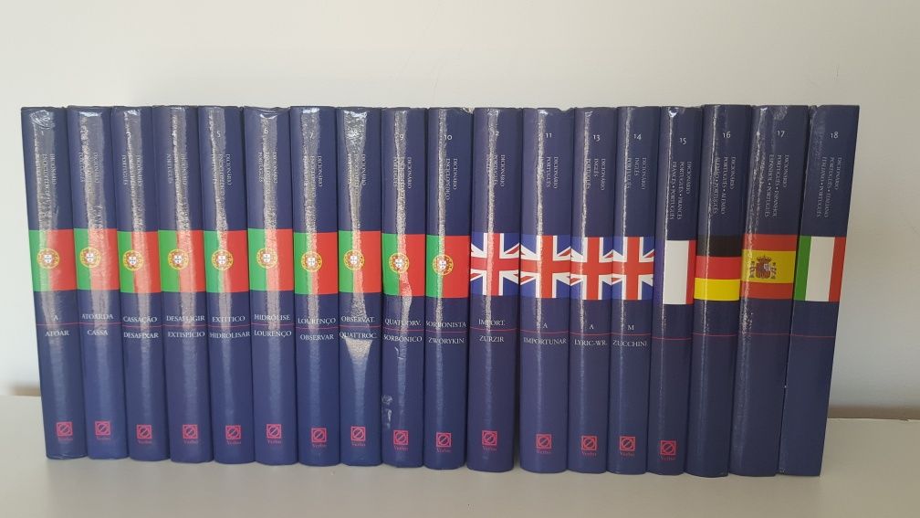 Grande coleção dicionários enciclopédicos - 18 volumes