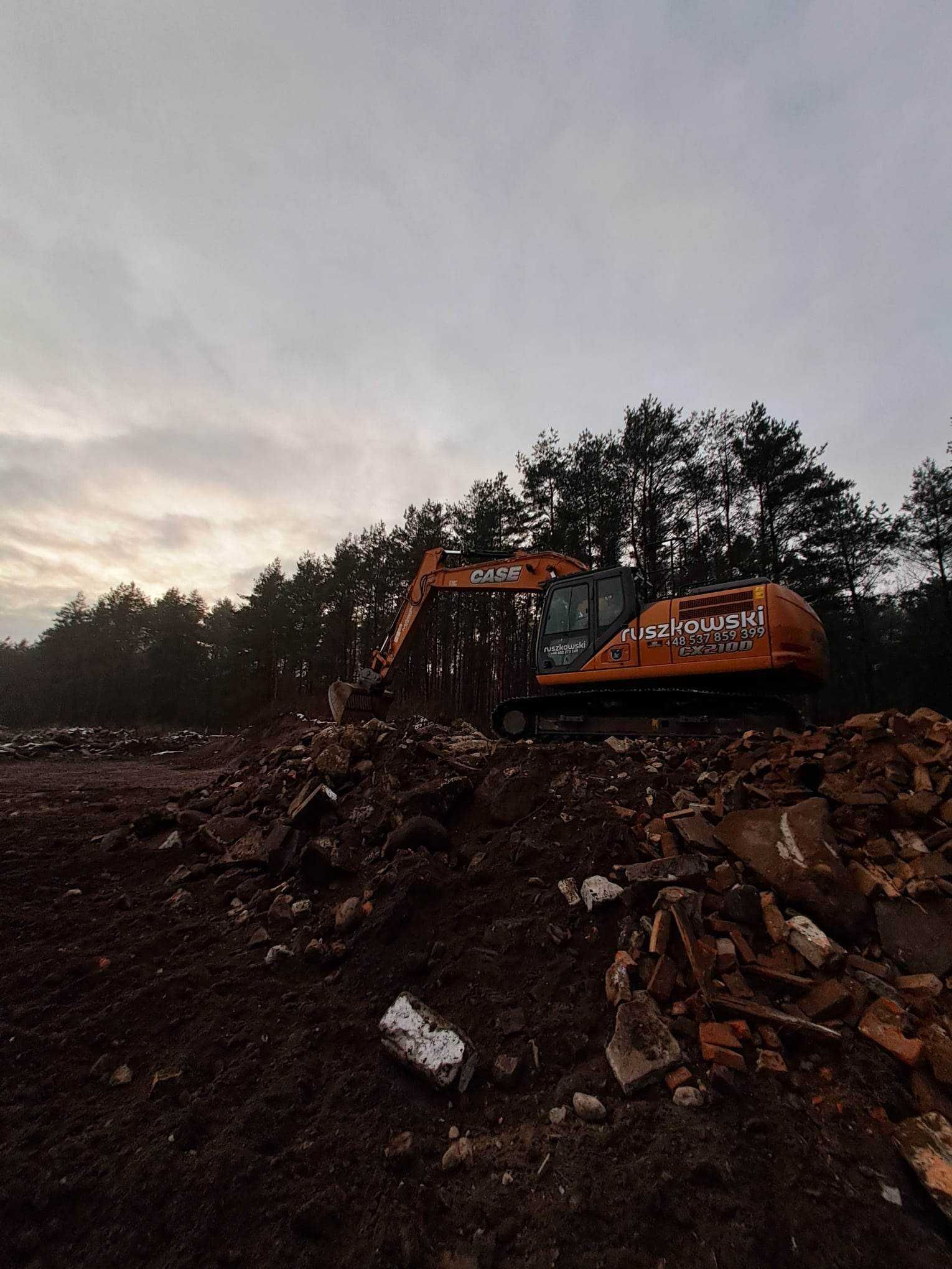 Odbiór wywóz gruzu kamienia ziemi do recyklingu