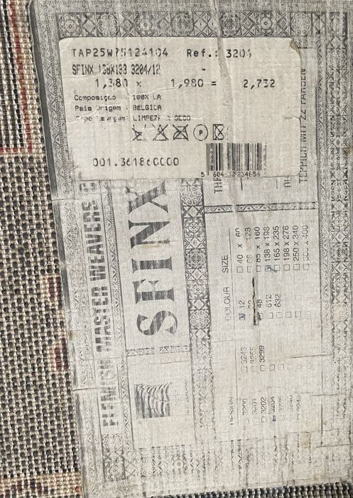 Tapete de lã 189*134